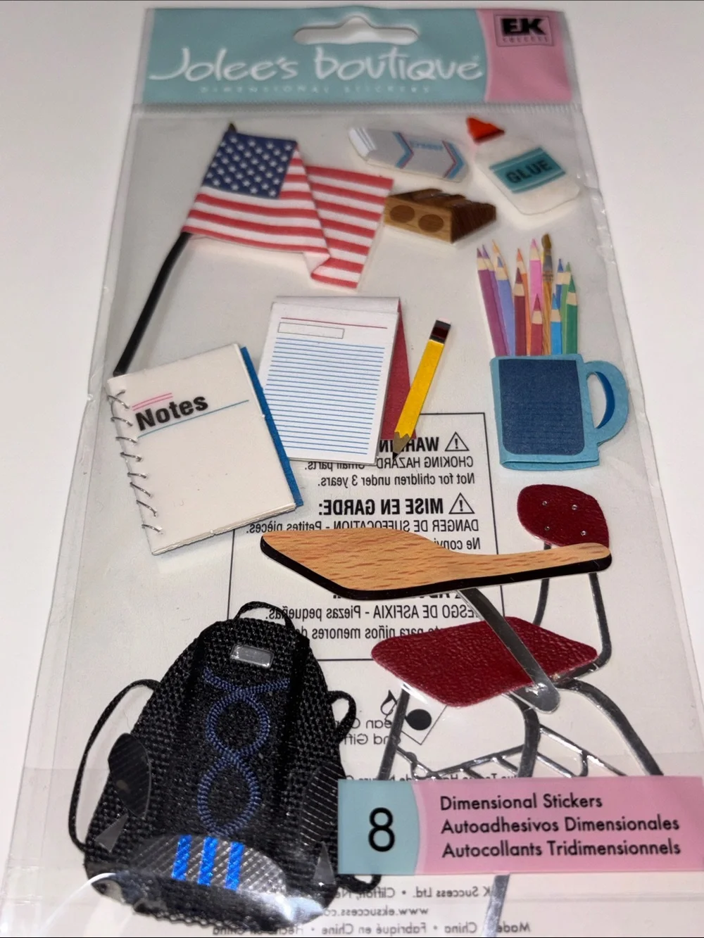 Jolee's Boutique School Days Dimensional Stickers - Colorful Classroom Icons